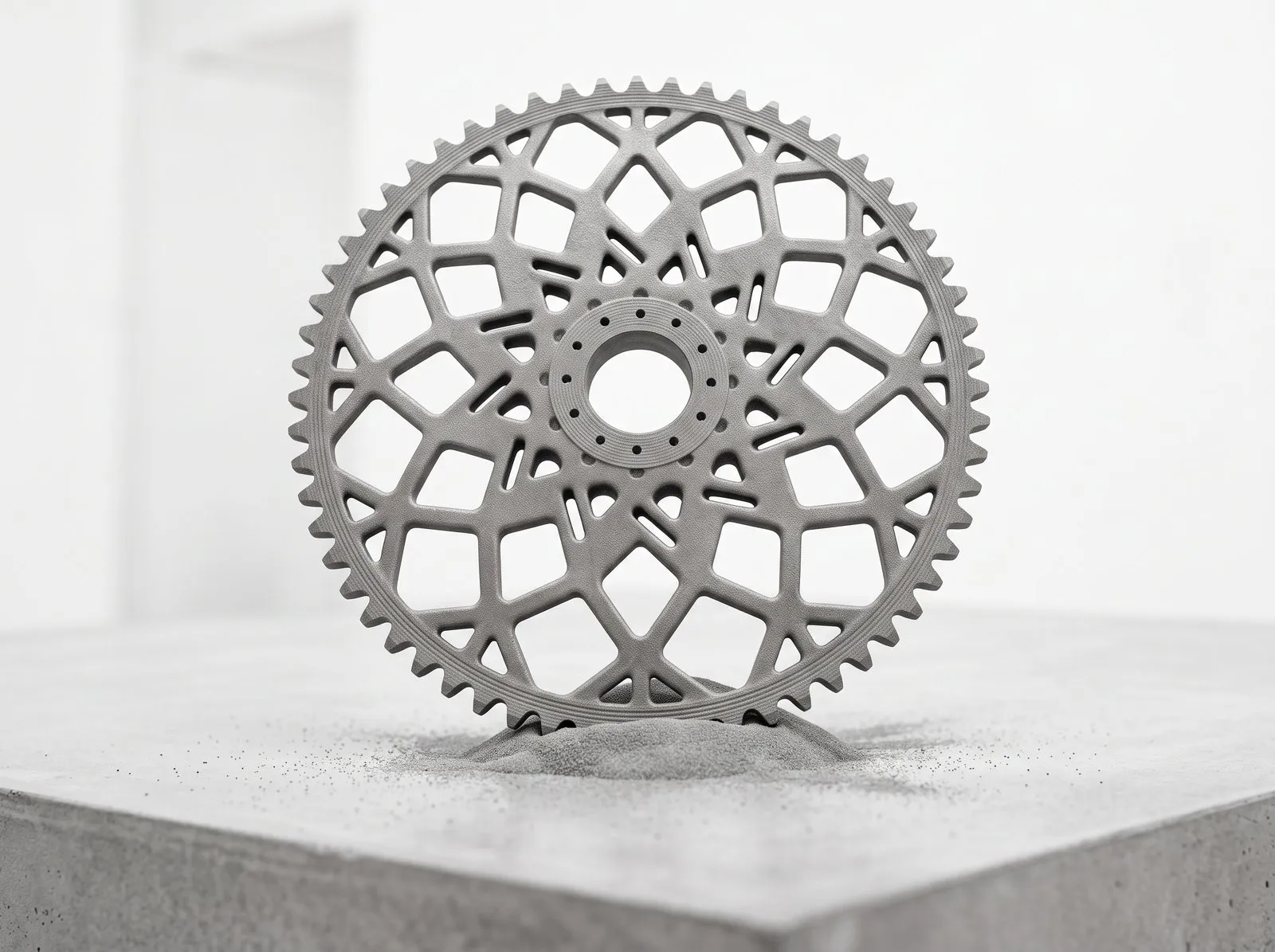 Engrane metálico de geometría calada